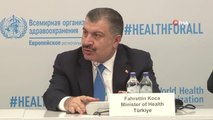 Bakan Koca, Avrupa Bölgesi Göç ve Sağlık Yüksek Düzeyli Toplantısı'nda konuştu