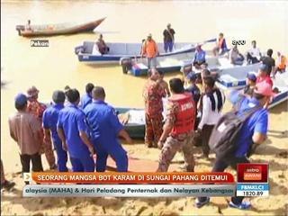 Seorang mangsa bot karam di Sg. Pahang ditemui