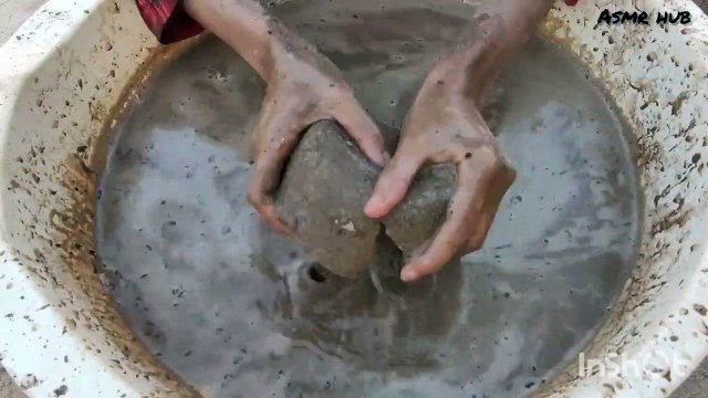 Nonstop Smashing Dip Water Crumbles Sand Cement Cr: ASMR Hub❤