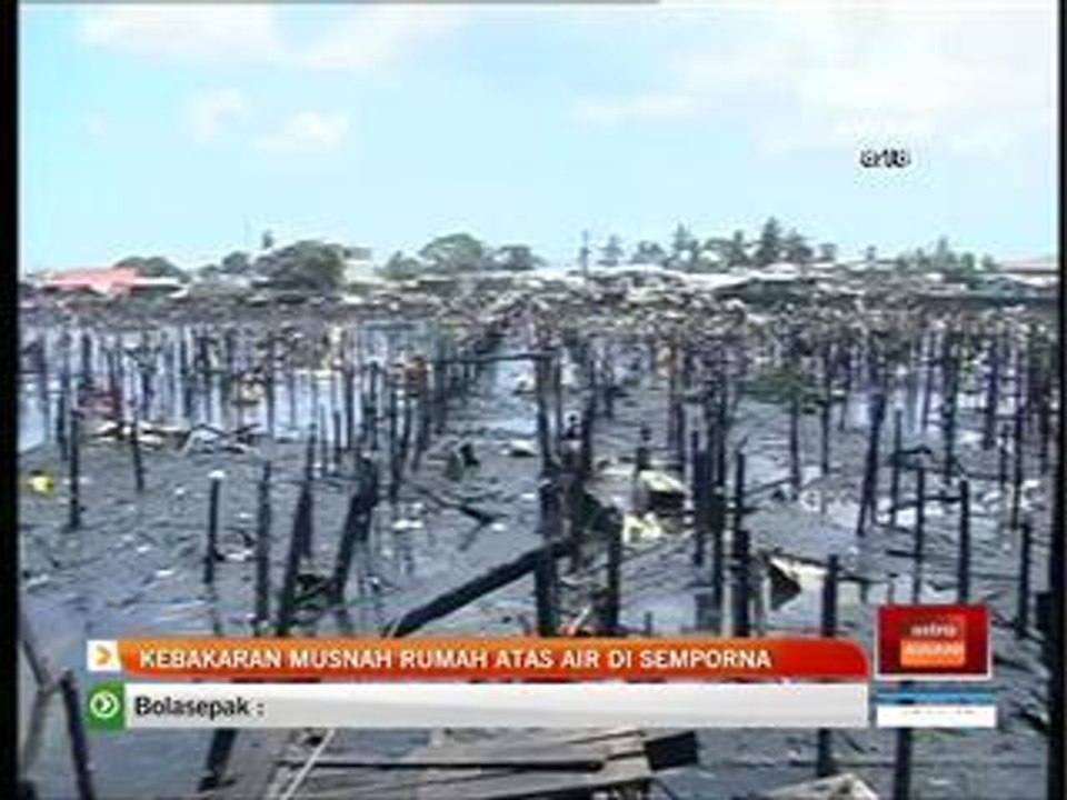 Kebakaran musnah rumah atas air di Semporna