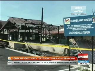 Sembilan sekeluarga terselamat daripada kebakaran