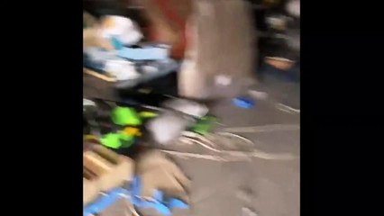 Watch as veteran British sniper is forced to take cover as Russian artillery lands around him