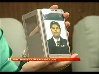 Jenazah dibawa pulang pada Jumaat