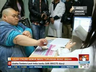 Lelaki paling gemuk mahu turunkan berat badan