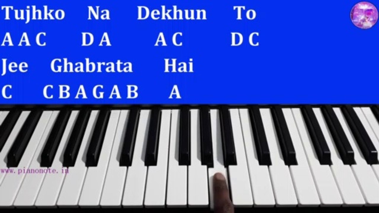 Tujhko Na Dekhun To Piano Tutorial with Notes  Jaanwar  Julius Murmu Keyboard  तुझको ना देखू तो