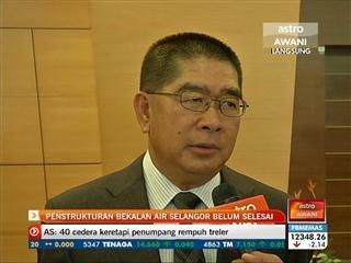 Penstrukturan bekalan air Selangor belum selesai