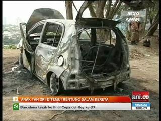 Anak Tan Sri ditemui rentung dalam kereta