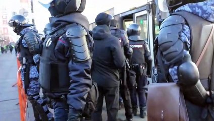 Represión policial en Rusia