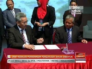 Draf resolusi Persidangan Pengurusan Banjir dibentuk