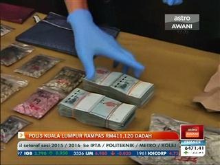 Polis Kuala Lumpur rampas RM411,120 dadah