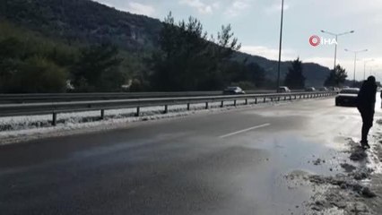 KKTC'de yüksek kesimlerde kar yağışı etkili oldu