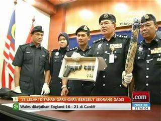 12 lelaki ditahan gara-gara berebut seorang gadis