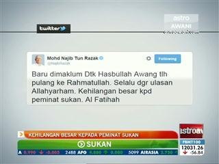 Kehilangan besar kepada peminat sukan