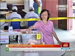 SPR terima 64 bantahan