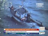 Empat anak kapal diselamatkan dengan helikopter