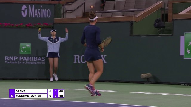 Osaka v Kudermetova | WTA Indian Wells | Match Highlights
