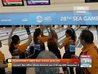 Pencapaian 5 emas bagi sukan bowling