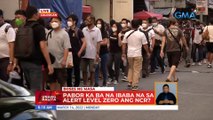 Pabor ka ba na ibaba na sa Alert Level Zero ang NCR? | UB