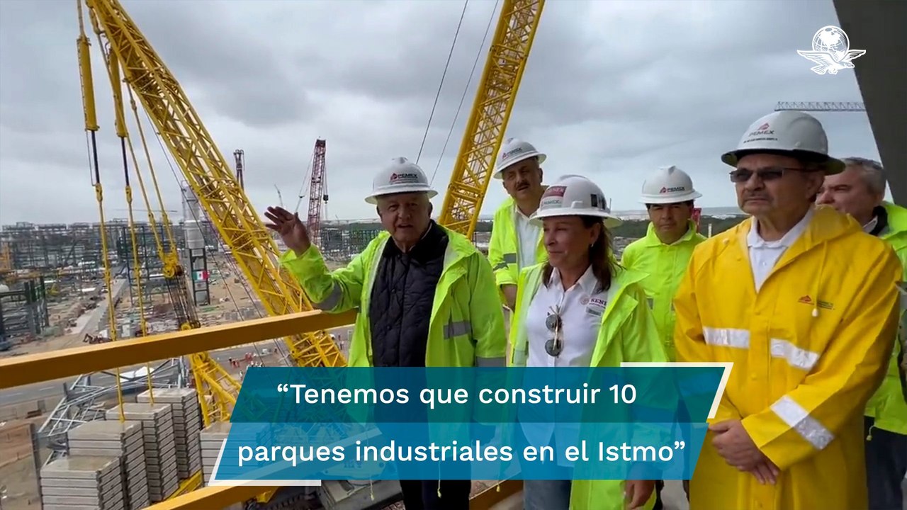 Una vez concluida refinería de Dos Bocas, trabajadores se trasladarán al Corredor del Istmo: AMLO