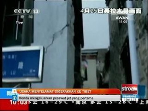 Usaha menyelamat digerakkan ke Tibet