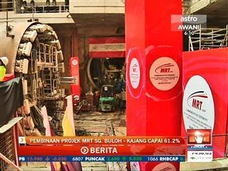 Pembinaan projek MRT Sg. Buloh - Kajang capai 61.2%