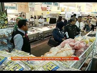 KPDNKK WPKL keluarkan 176 notis gagal patuh GST