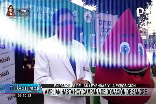 Amplían campaña de donación de sangre en Parque de Las Leyendas y Parque de la Exposición
