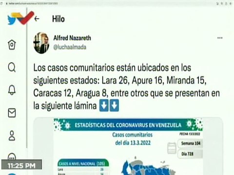 COVID-19 | Venezuela registró 105 casos comunitarios, 2 importados y 509.378 personas recuperadas