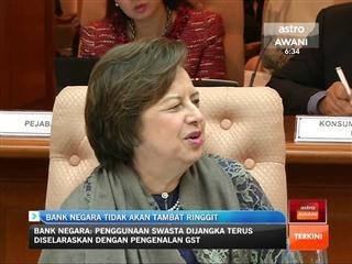 Bank Negara tidak akan tambat ringgit