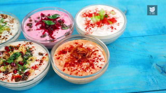 5 Types of Biryani Raita | Quick Raita Recipes | Raita Recipes For Biryani | Raita Recipe By Varun