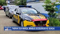 Jadi Sasaran Amukan Warga Akibat Ugal-ugalan dan Tabrak 2 Orang, Minibus Diceburkan ke Sungai!