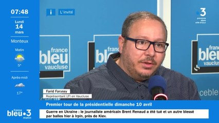 Farid Faryssy, invité de France Bleu Vaucluse