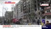 Guerre en Ukraine: les images d'un immeuble de Kiev bombardé par l'armée russe