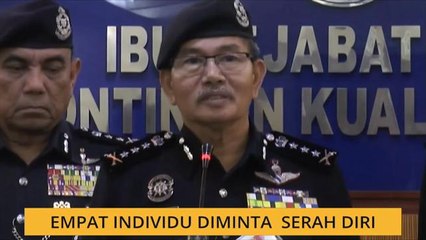 Empat individu diminta serah diri kerana merusuh