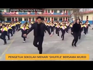 #Bualan 16 Mei: Pengetua sekolah menari 'shuffle' bersama murid