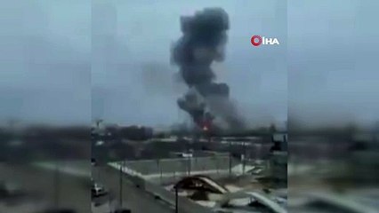 Ukrayna’da Antonov uçak fabrikası bombalandı: O anlar anbean kamerada
