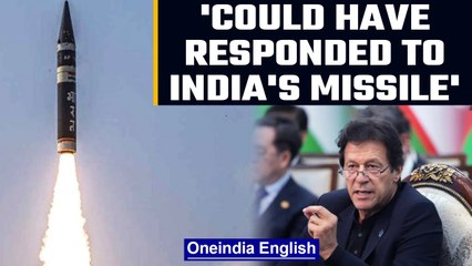 Imran Khan: Pakistan could have responded to India's missile but... | Oneindia News