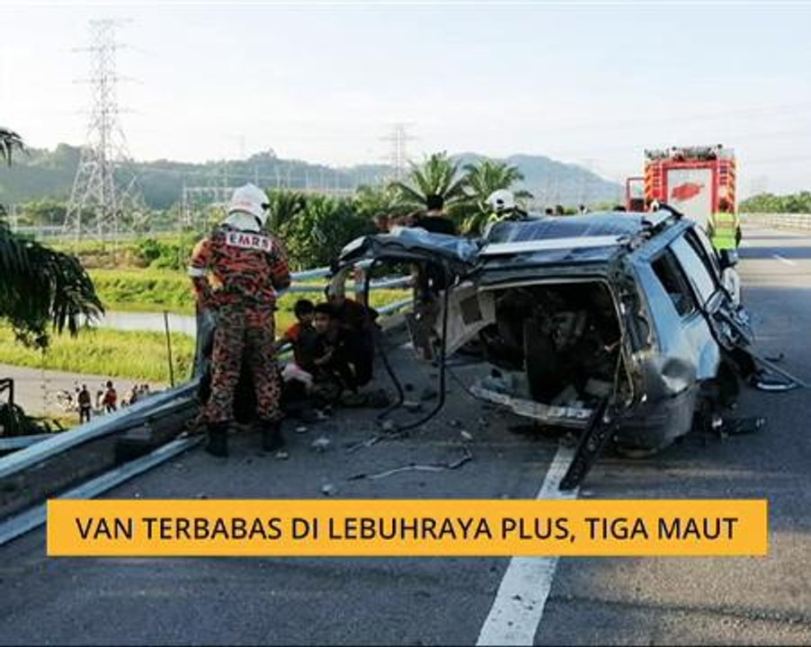 Van terbabas di lebuhraya PLUS, tiga maut
