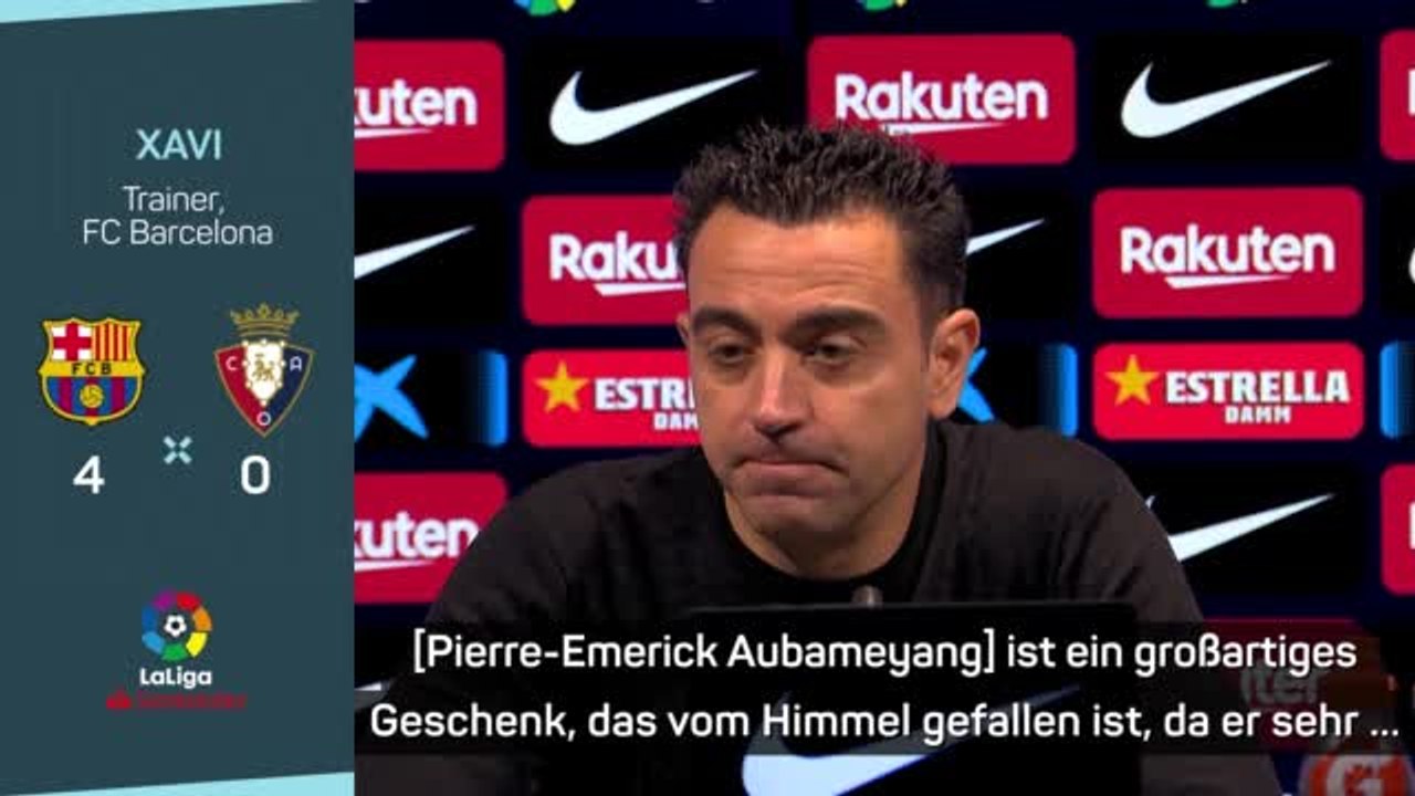 Xavi: “Aubameyang ist ein Geschenk des Himmels”