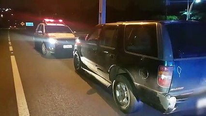 Blazer furtada na noite de ontem é recuperada pela GM nas margens da BR-277 na Região do Lago