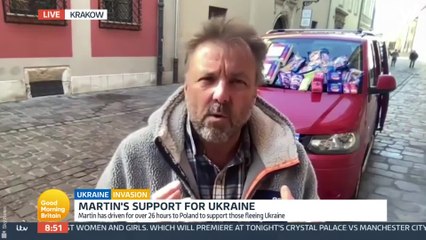 Martin Roberts reports from Poland on journey to Ukraine border