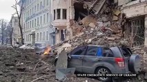 مشاهد الدمار تخيم على مدينة خاركيف بسبب القصف الروسي