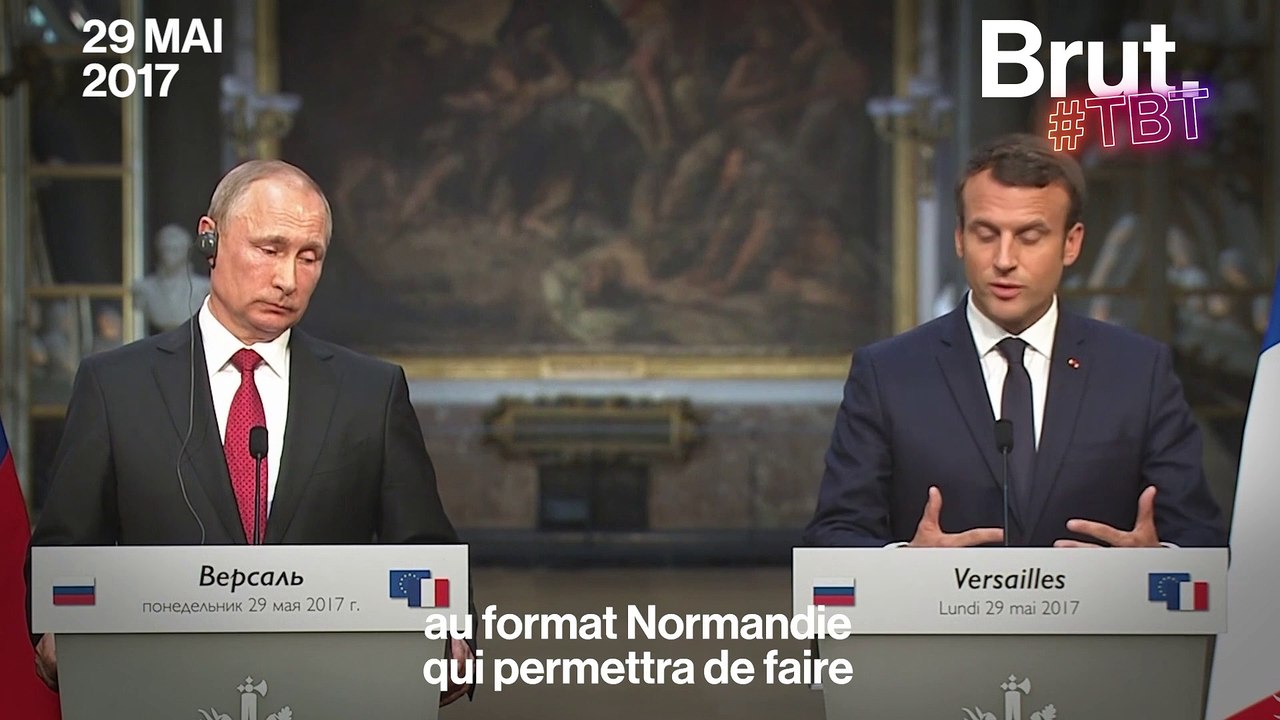 Quand Emmanuel Macron recevait Vladimir Poutine à Versailles