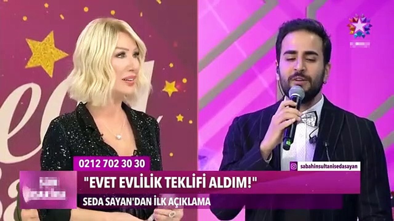 Canlı yayında romantik anlar: Seda Sayan, Çağlar Ökten'e ''evet'' dedi