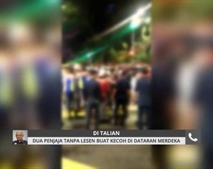 Dua penjaja tanpa lesen cetus kekecohan di Dataran Merdeka