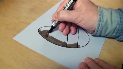 3D Drawing Hole for Kids - How to Draw 3D Hole - Trick Art on Paper