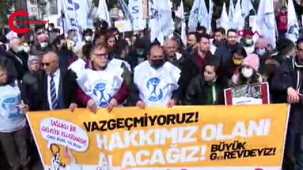 Sağlık çalışanlarından eylem