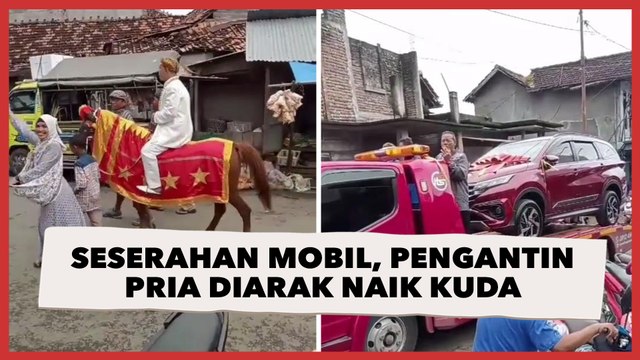 Viral Pernikahan Bawa Seserahan Mobil, Pengantin Pria Diarak Naik Kuda: Maitan Keras Gaes