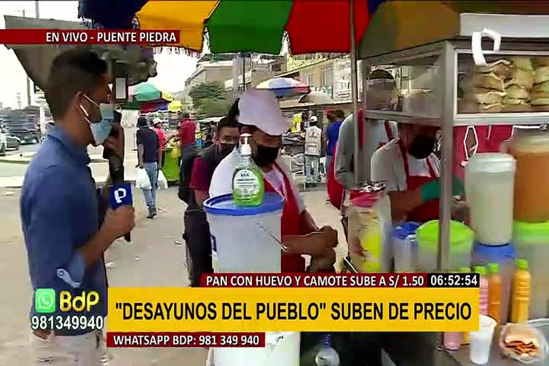 Puente Piedra: 'desayunos al paso' aumentan de precios ante alza de costos en alimentos