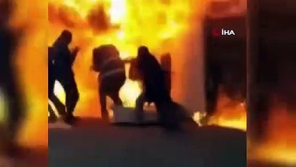 Kaza yapan TIR alev topuna döndü, yaralılar son anda kurtarıldı